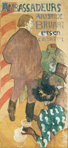 Ambassadeurs, Aristide Bruant és kabaréja, 1892 (olaj a kártyán)